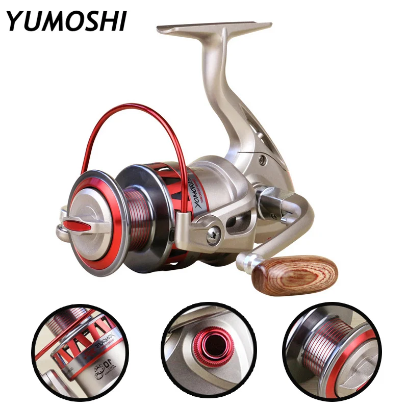 

10 BB Bearing Feeder Carp Spinning Fishing Reel Gear Ratio 5.5:1 Spinning Fishing Reel Full Metal Smooth Spinning Fishing Reel