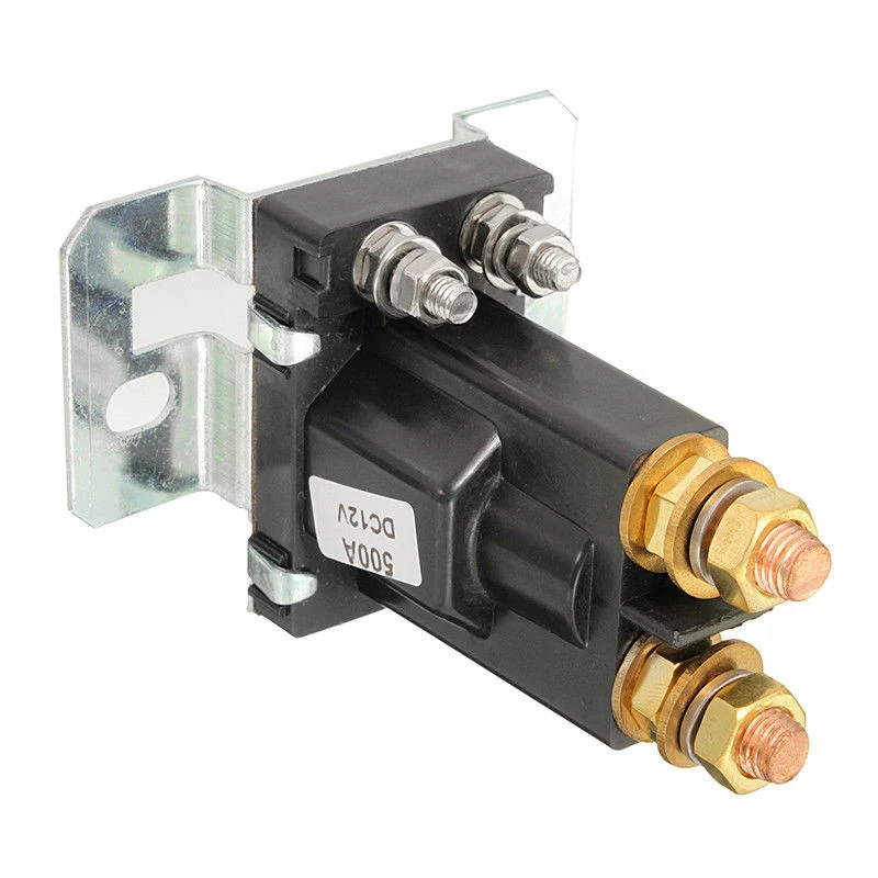 Черный 4-контактный разъем DC 12 V/24 V 500A автомобильный двойной Батарея изолятор реле стартера Переключатель