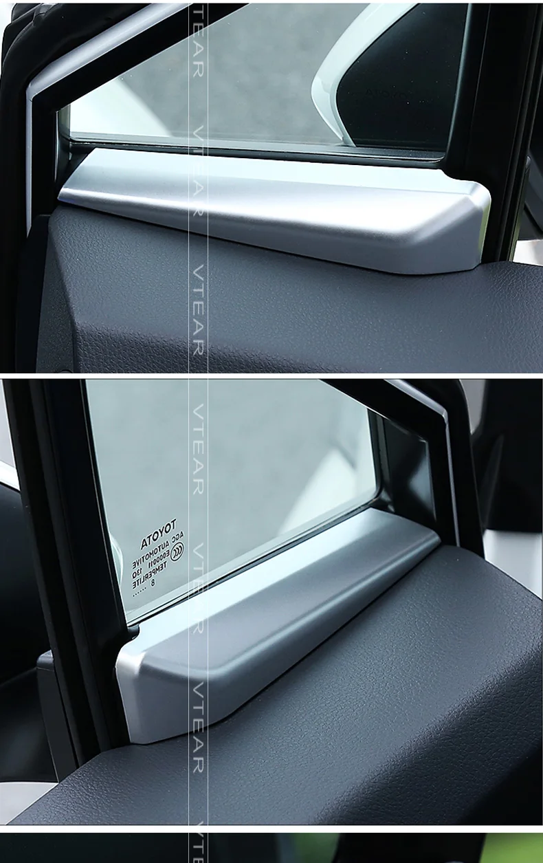 Vtear для Toyota C-HR CHR- карбоновое волокно передняя дверь окно колонна рамка Крышка отделка интерьера молдинги аксессуары