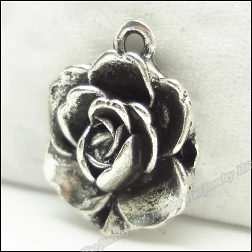 

15pcs Charms Flowers Pendant Tibetan silver Zinc Alloy Fit Bracelet Necklace DIY Metal Jewelry Findings