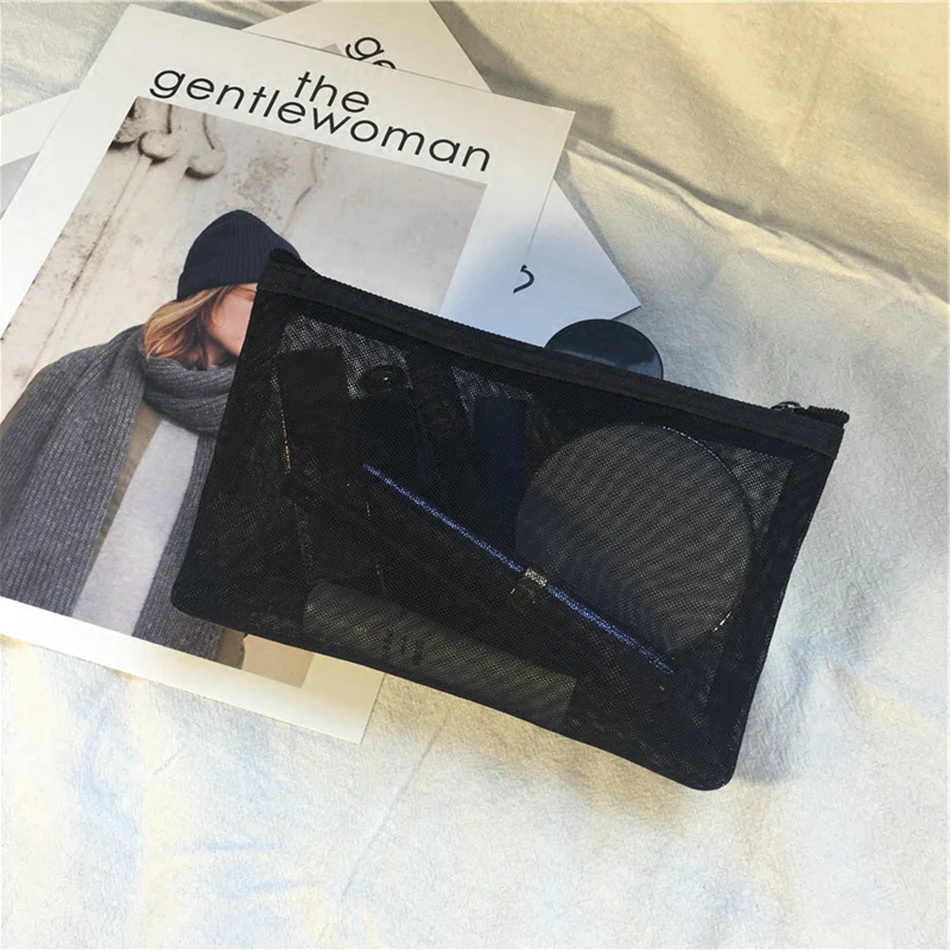 شفافة صغيرة المرأة حقيبة سفر لمستحضرات التجميل وظيفة حقيبة مستحضرات تجميل سستة المكياج المنظم كيس التخزين أدوات الزينة الجمال غسل حقيبة