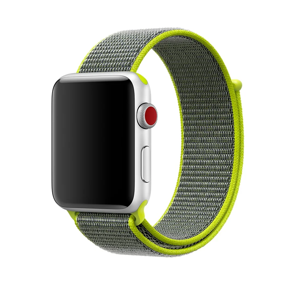Для Apple Watch Band 44 мм 40 42 38 дышащий нейлоновый ремешок для iWatch Series 5 4 3 2 1 сменный