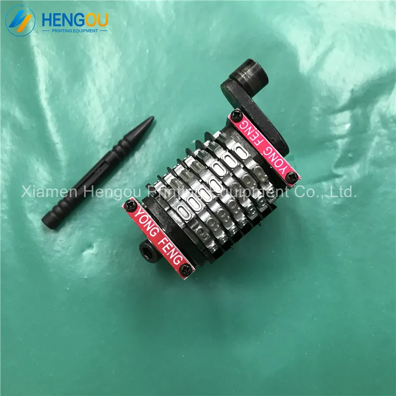 

4 Pieces high quality 7 digits GTO numbering machine horizontal Backward Jump mode 09876... last three bits are adjustable