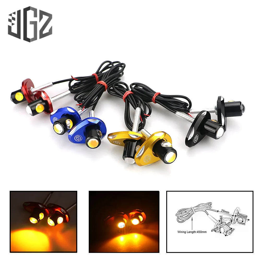 

Pair Motorcycle Universal CNC Turn Signal LED Lights Indicators Blinker Flasher Lamps for Yamaha Kawasaki Honda KTM Accessories