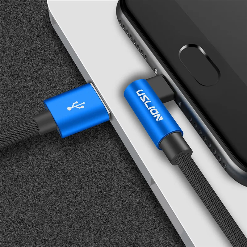 USLION Micro USB кабель для samsung Xiaomi huawei MEIZU Android L Тип MicroUSB Быстрая Зарядка Кабели адаптер данных кабель