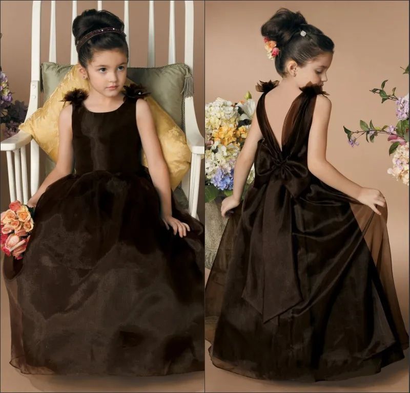 Sweety платья для свадеб бретельках черный органзы длина с бантом девушки ну вечеринку платья Vestido де daminha