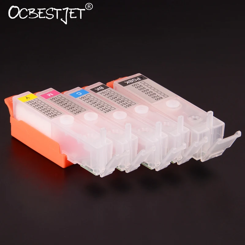 5 цветов/комплект картриджи для принтера Canon PIXMA IP7220 MG5420 MG5520 MX922 MX722|refillable cartridges for