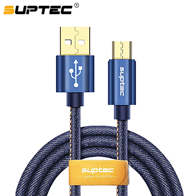 

SUPTEC Micro USB Cable 2.4A Fast Charging Data Charger Cable for Android Samsung S6 S7 Edge A5 Huawei Xiaomi MP3 Microusb Cord