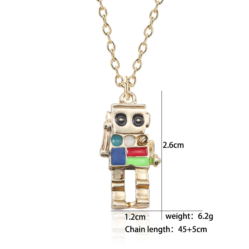 Trendy-3D-Robot-Pendant-Necklace-Women-Men-Cute-Enamel-Colors-Alien-Gold-Silver-Chain-Necklaces-Fashion (1)
