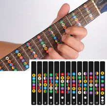 Diapasón de Guitarra, notas de mapa, etiquetas adhesivas, diapasón y trastes, calcomanías para Guitarra eléctrica acústica de 6 cuerdas