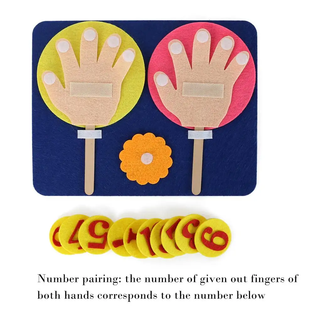  Children Maths Toys Finger Counting 1-10 Learning Kindergarten Mathematics Educational Toy Finger N - 33039405327