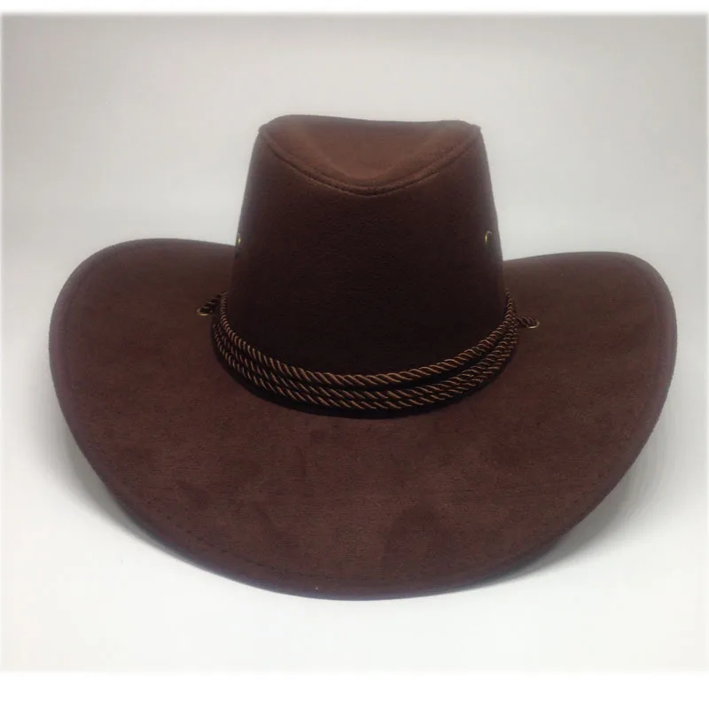 Горячая Американский Западный Ковбой шляпа замша открытый Солнцезащитная шляпа мужской шлем имитация кожи большой