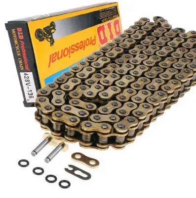 DID 428 V chain X 136 звенья Высококачественная Золотая цепь для мотоцикла/мотокросса