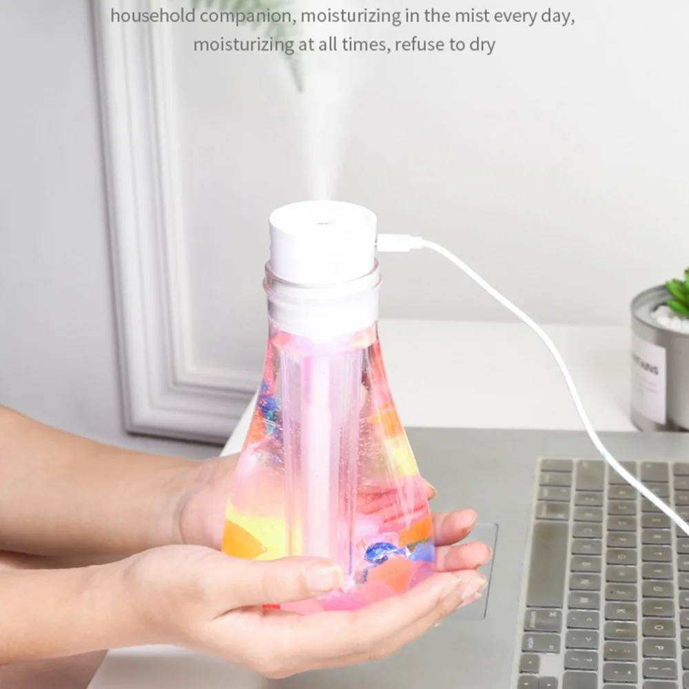 Креативный увлажнитель для бутылки с пожеланиями, USB Перезаряжаемый ручной счетчик воды, зарядка на пару, домашний увлажнитель, мини-увлажнитель