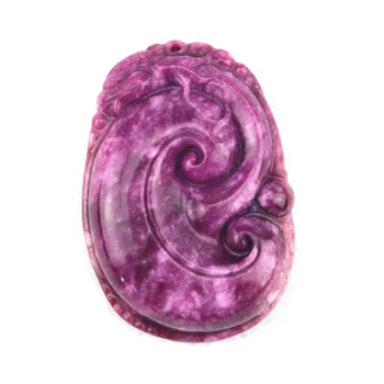 

Natural Sugilite Pendant Natural Stone Pendant Carved Beans Pendant Sweet Jewelry For Girls