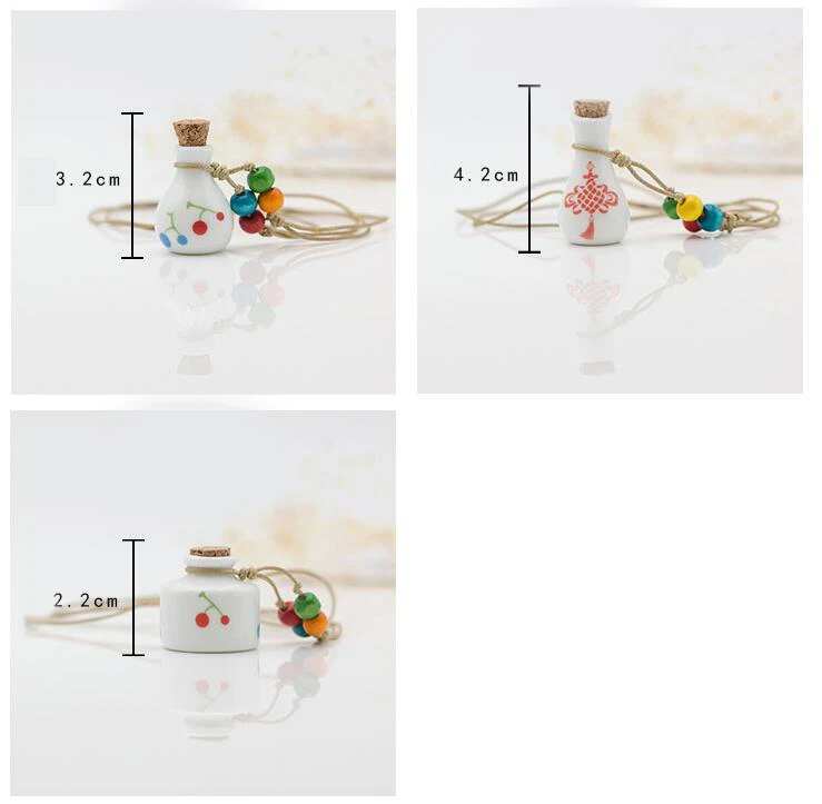 Симпатичный флакон для духов, ожерелье, женские керамические классические ожерелья и кулоны, ожерелье ручной работы для женщин, подарок#1199