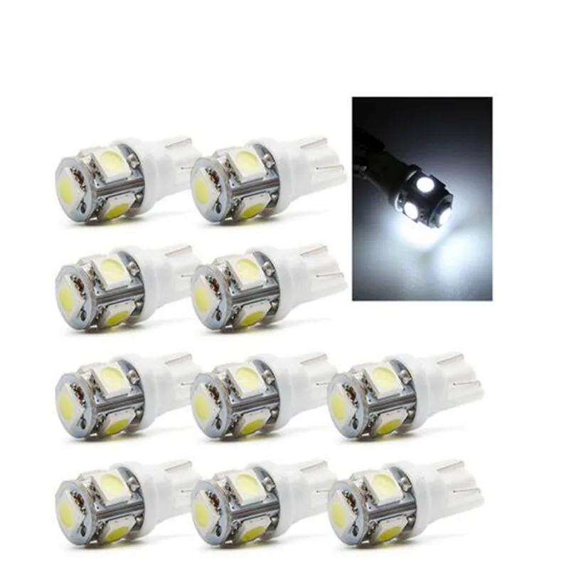 

LaLeyenda 100x T10 5050 5SMD 194 168 w5w Wedge Clearance Signal Bulbs 5 LED Dashboard reading light corner Car Auto Lamp 12V/24V