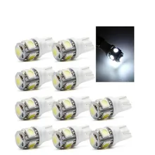 LaLeyenda 100x T10 5050 5SMD 194 168 w5w Wedge Clearance Signal Bulbs 5 LED Dashboard reading light corner Car Auto Lamp 12V/24V flytop 10 pcs t10 5smd 5050 car led auto lamp 12v 1w xenon light bulbs w5w 194 5 colors white blue red yellow green