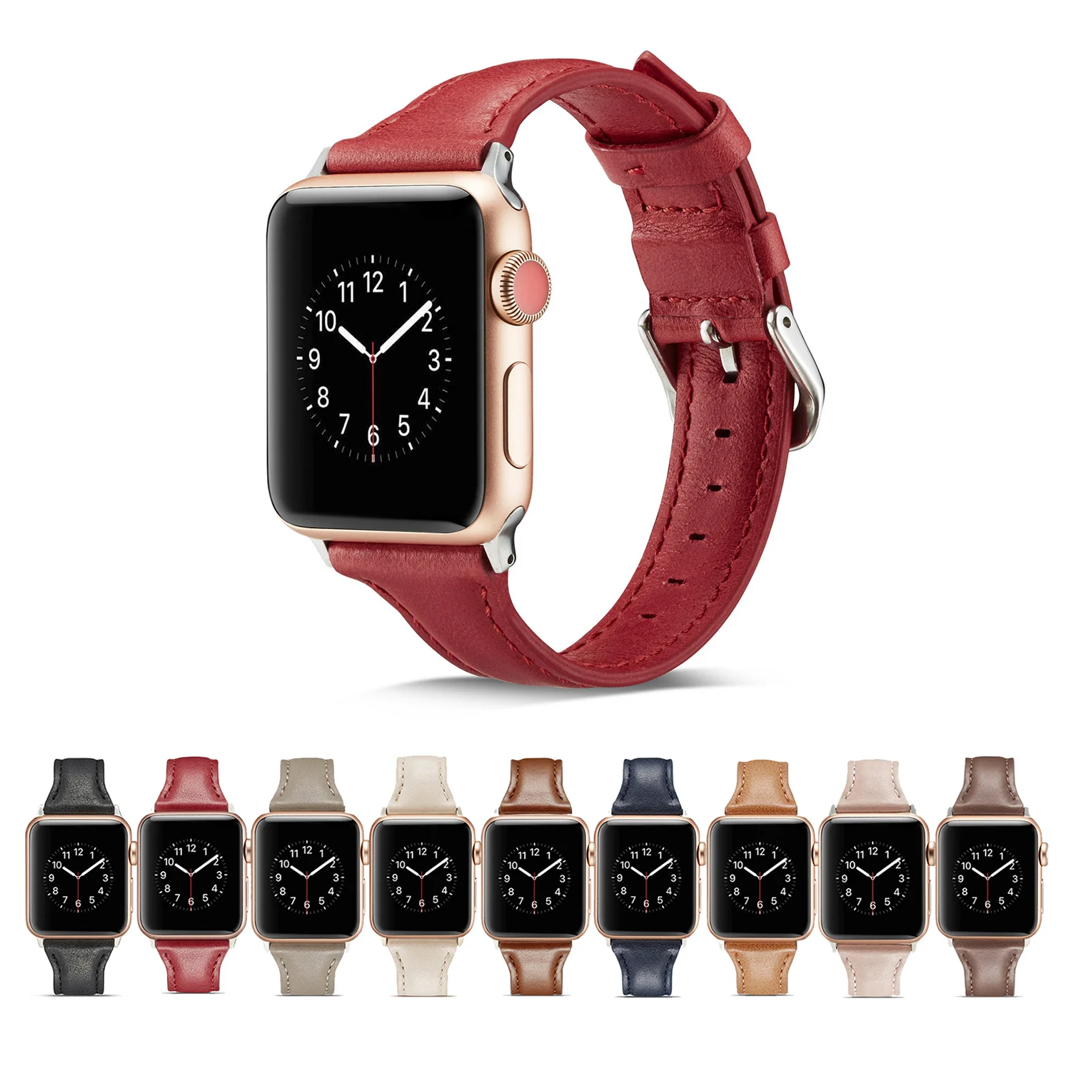 

Fashion Style Watchband for Apple Watch Series 1 2 3 4 Band Genuine Leather for Apple Watch Strap 38mm 40mm 42mm 44mm Bracelet