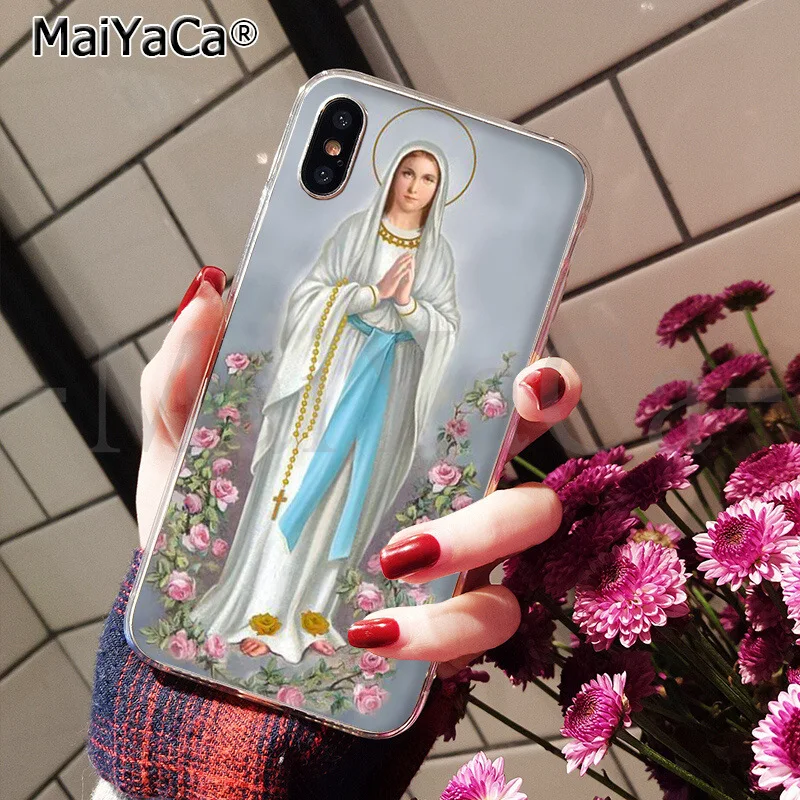 MaiYaCa Virgin Mary Christian Рождество Новое поступление черная ячейка чехол для телефона iphone 11 pro 8 7 66S Plus X XS MAX 5s SE XR