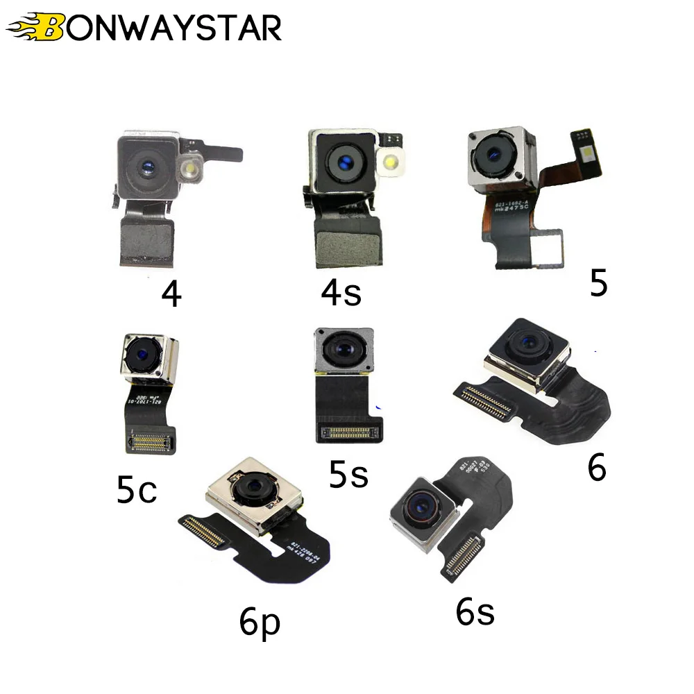 

AAAA Quality Back Camera for iPhone 4 4S 5 5S SE 5C 6 Rear Camera Flex Cable Ribbon 100% Tested for iphone 6P