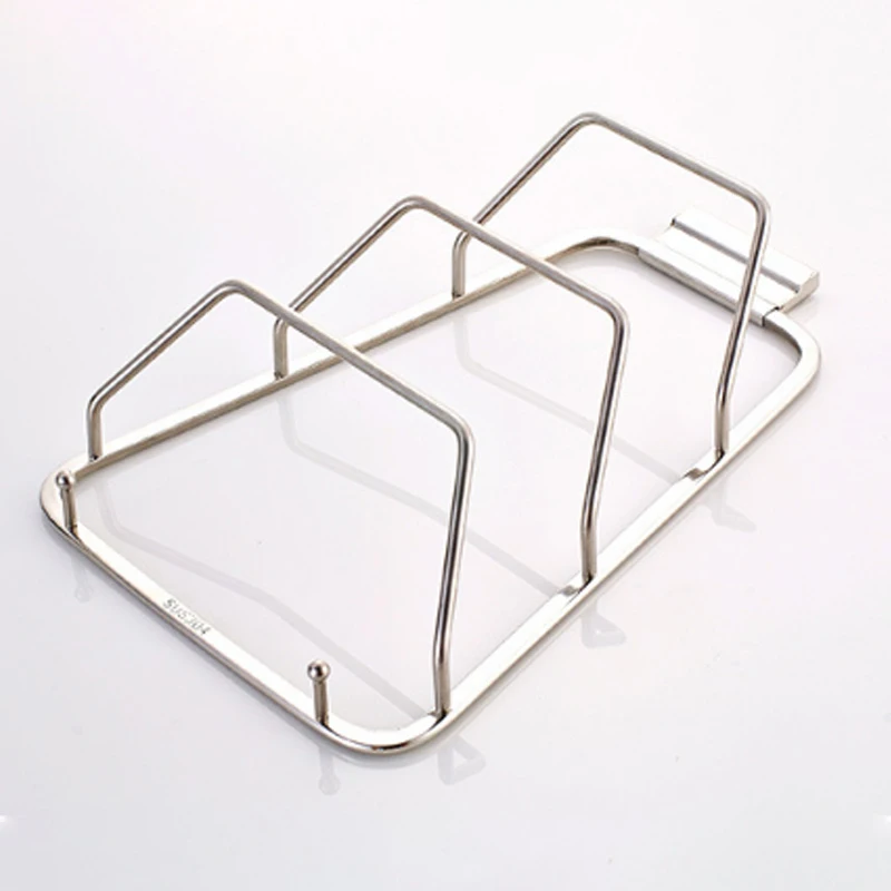 

Stainless Steel Shelf Home Kitchen Shelf Pot Cover Holder Lid Spoon Rack Belt Water Tray Shelf Hardware Kitchen Accessories