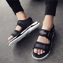 Летний Для мужчин сандалии в стиле ретро модные сандалии Повседневная Мужская обувь нескользящей резиновой подошве пляжная обувь личность дышащий