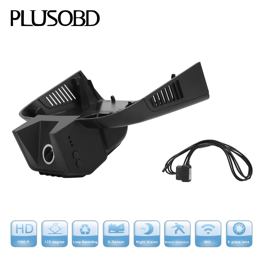 PLUSOBD скрытый HD Автомобильный видеорегистратор беспроводная видеокамера с OBD2 для