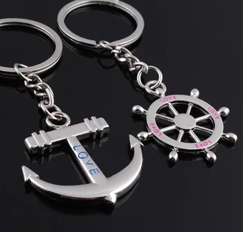 

by DHL or Fedex 500pcs Keychain Gifts Anchor Rudder Compass Sailor Keyring Keyfob Presents For Women For Men hot sale gift