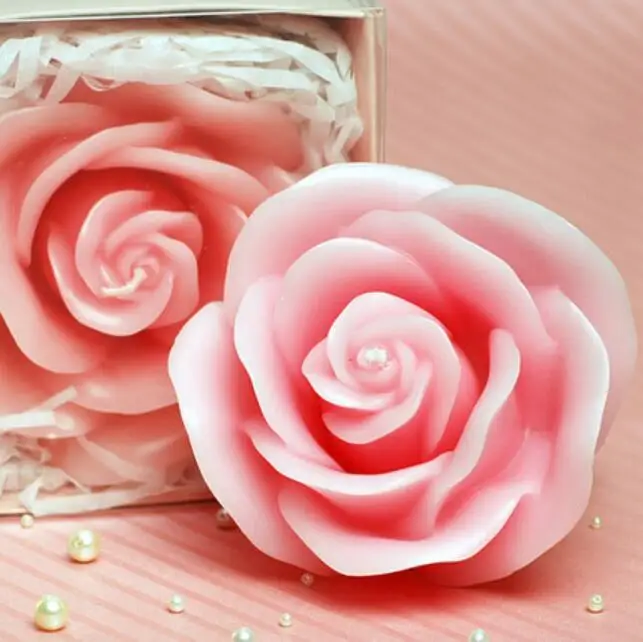 Силиконовая форма 3D цветок драгоценных камней фаленопсис лотоса Роза шоколадные формы цветок Свадебные свечи ручной работы мыло Плесень Арома каменные формы - Цвет: Розовый