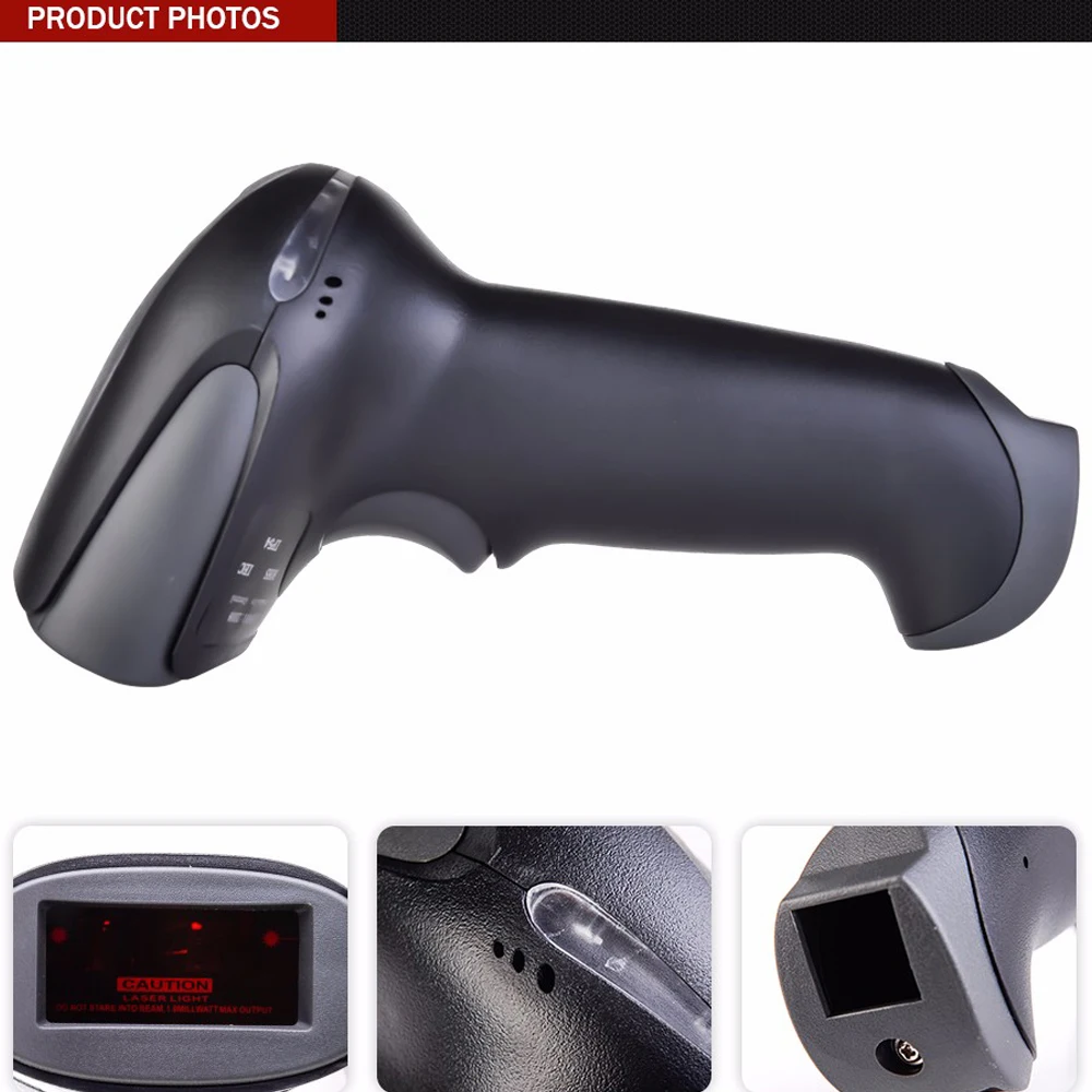 يده الباركود ماسحة سوبر ماركت المحمولة Sanner ل Pos نظام USB