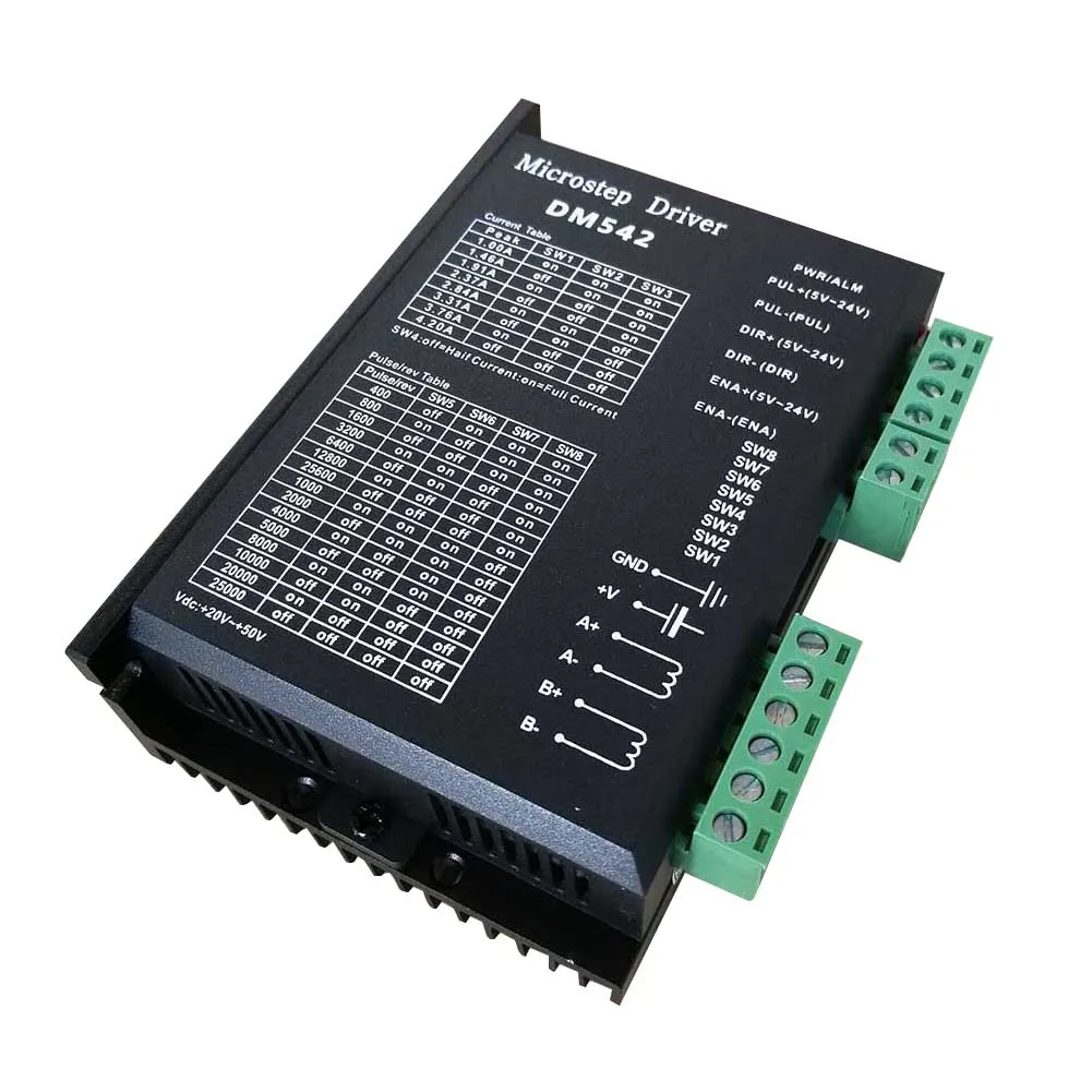

DM542A 2/4 Phase Stepper Motor Driver 128 Micsteps 4.2A Microcontroller CNC VDC LB88