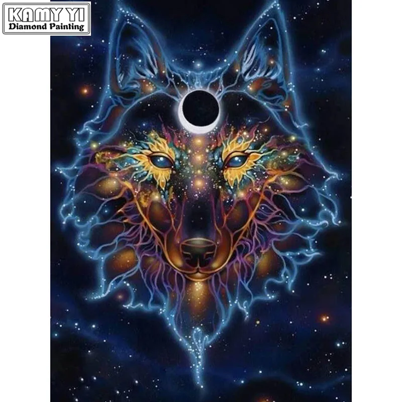 

Full Square drill 5D DIY Diamond painting Fantasy wolf Diamond Embroidery Mosaic Cross Stitch Rhinestone decor