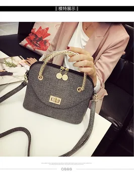 

by dhl or ems 50pcs PU Leather Top-handle Bag Fashion Lock Women Shoulder Bag Shell Small Shell Style Women Bag