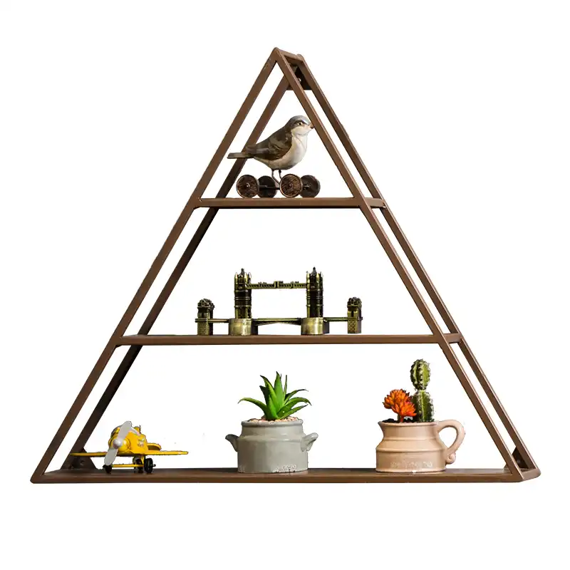 Creative Metal Industrial Triangular Wall Rack Coffee Shop Tea Shop Wall Wall Ornament Storage Holder Aliexpress