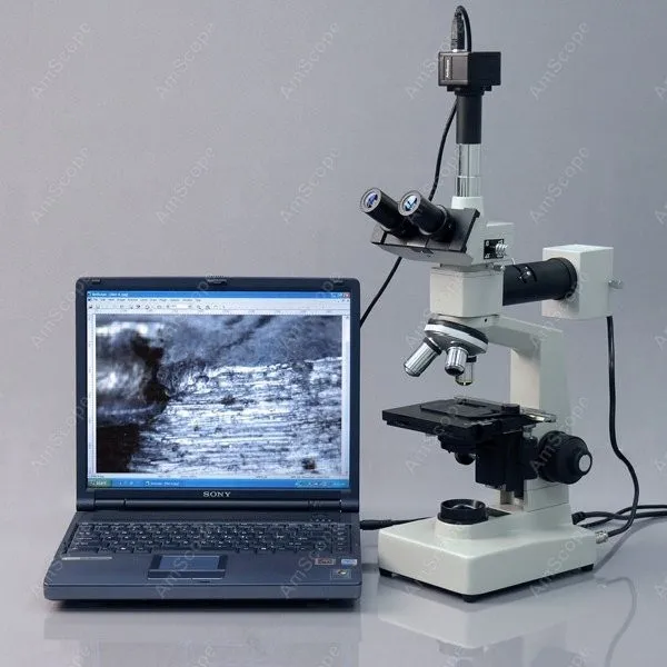 Два светотехнических микроскопа AmScope 40X 1000X два световых + USB Цифровая
