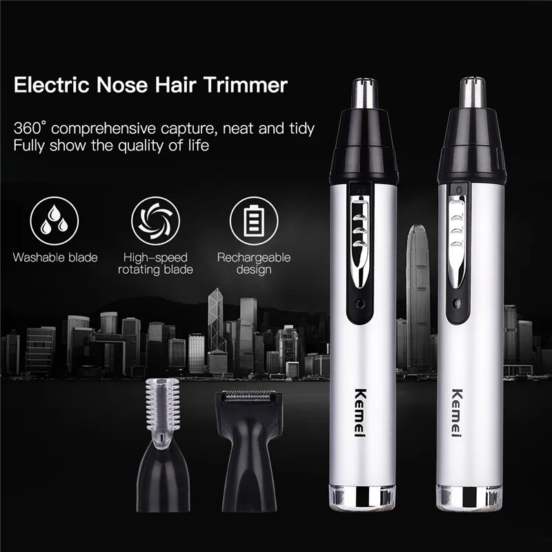 Kemei Fast shaving Men Electric Nose Ear Hair Trimmer Painless Women trimming sideburns eyebrows Beard hair clipper cut Shaver49