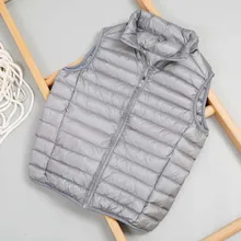 Осенне-зимний жилет, мужской жилет, 90% утиный пух, куртка, ультра-светильник, мужской жилет, верхняя одежда, ветронепроницаемый, теплый, без рукавов, мужской пуховик