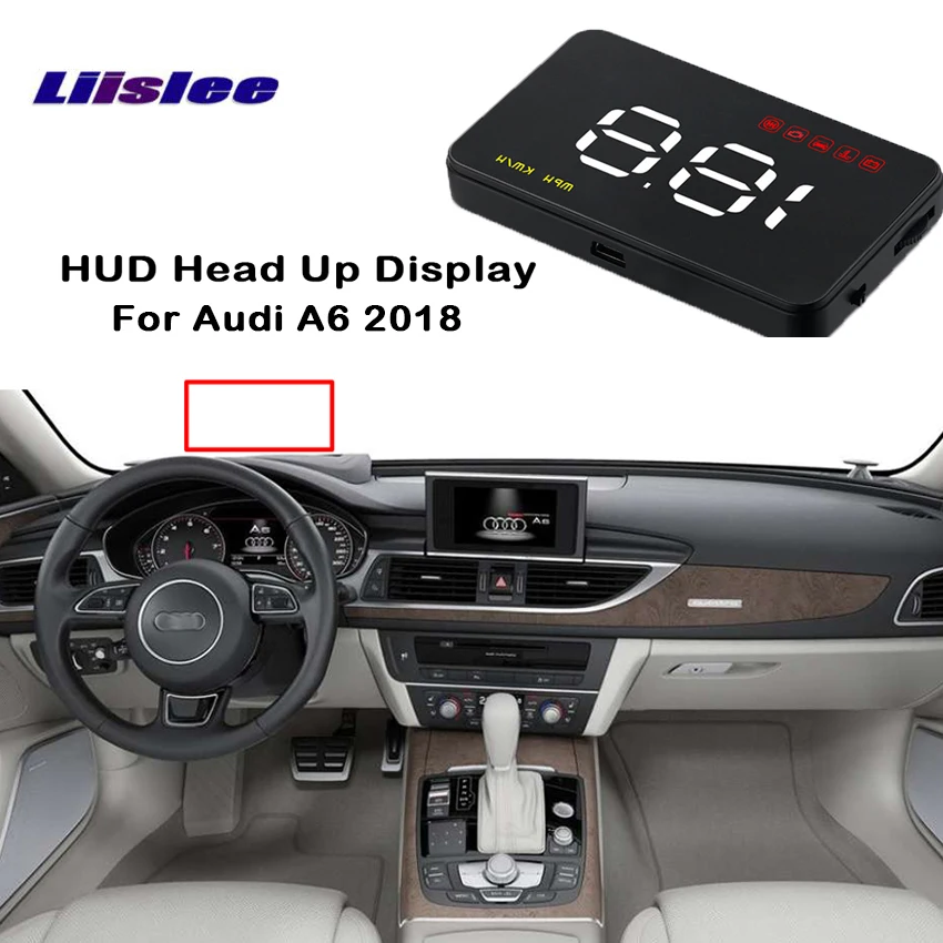 Liislee For Audi A6 2018 Vehicle mounted HUD head up display speed high-definition intelligent optical projector | Автомобили и