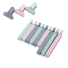 12 шт./компл. Пластик запаиватель пакетов Снэк свежие Еда сумка для хранения Зажимы Кухня инструмент Аксессуары мини вакуум-закаточная зажим Еда зажим