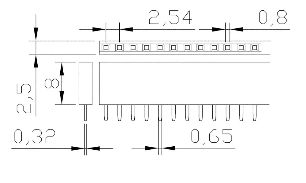 2.54MM 1x40P