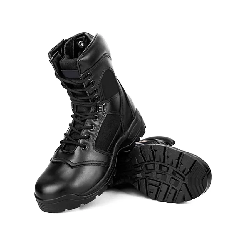 Мужские военные тактические ботинки; водонепроницаемые Нескользящие походные ботинки; уличные тактические ботинки с высоким берцем для взрослых; черные ботинки для альпинизма на шнуровке
