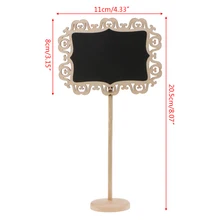 5 шт., полые кружевные мини деревянные доски для доски, доски, доски для сообщений, таблицы, номера, для свадебной вечеринки, Декор, место, держатель для карт Nov-26B