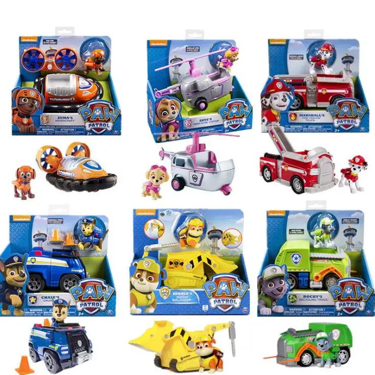 3pcs/set Genuine Paw Patrol Nickelodeon Spin Master Vehicle figures can sit into the car chase marshall skye zuma rocky rubble 3pcs/set Genuine Paw Patrol Nickelodeon Spin Master Vehicle figures can sit into the car chase marshall skye zuma rocky rubble