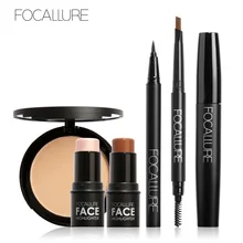 FOCALLURE 6 шт. профессиональный набор для макияжа Горячая продукт пудра для лица бровей макияж комплект