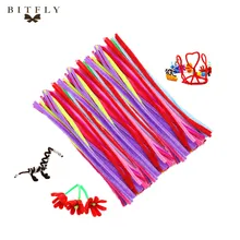 BITFLY – bâtons Chenille pour enfants, 100 pièces, matériaux Montessori, jouets éducatifs, Puzzle, artisanat, tuyau coloré, nettoyeur, jouet fait à la main, bricolage