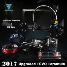 2017 Классический TEVO Тарантул I3 Экструзии Алюминия 3D комплект Принтера принтер 3d печать 2 Рулона Нити 8 ГБ ЖК SD card Как Подарок