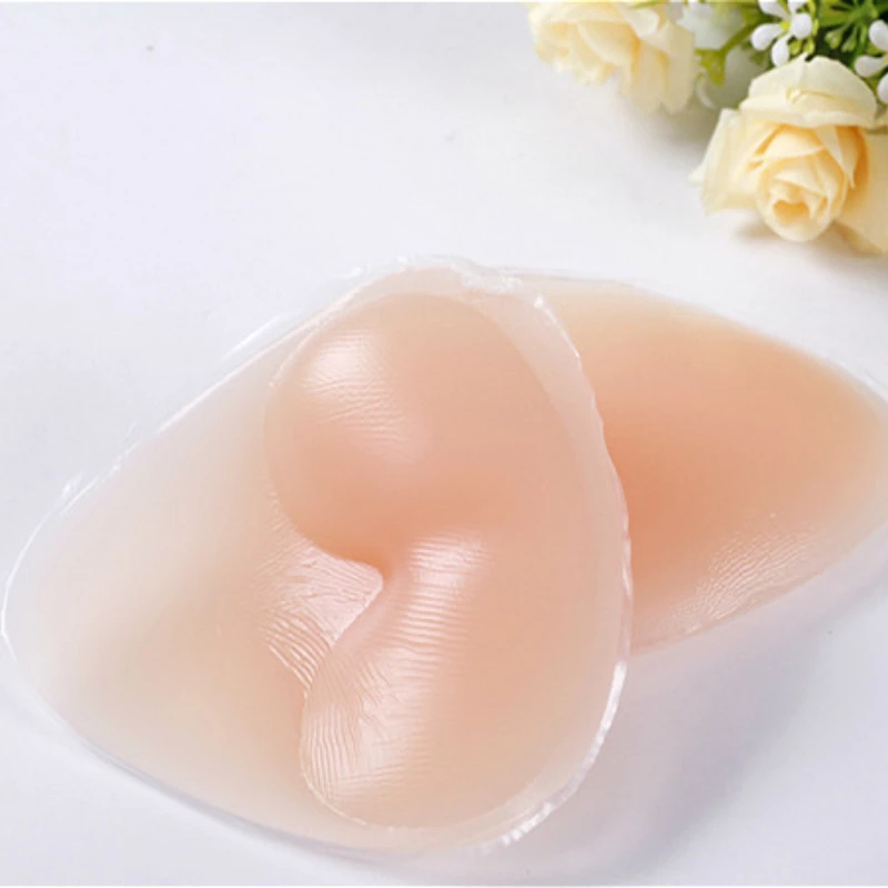 

1pair Silicon Crystal Bra Fake Breast Lift Extender Removable Transparent Pads Push Up Invisible Bra Cup Insert Chest Padding 5