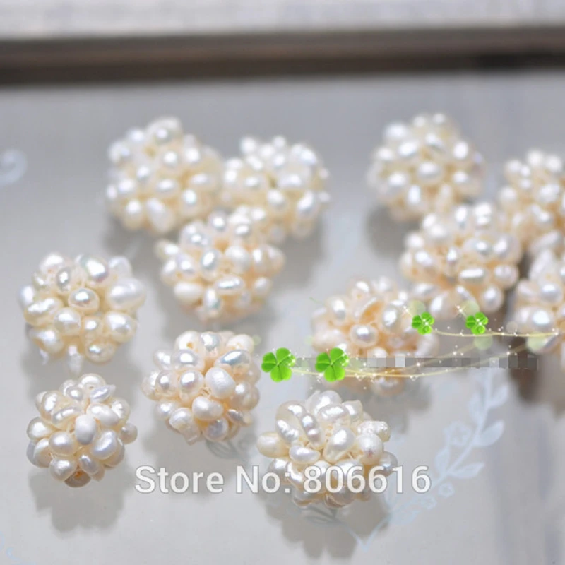 

16MM 16Pcs AAA Natural Freshwater Pearl Balls Beads Jewelry Beads Pendants