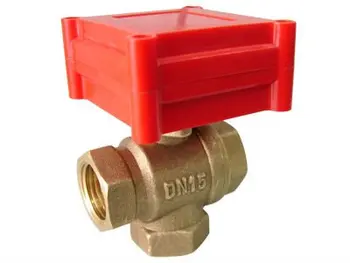 

small size CWX-1.0B 2.0nm 3way brass Electric Ball Valve DN15 DC12V CR01 T flow both female BSP vertical type reduced bore valve